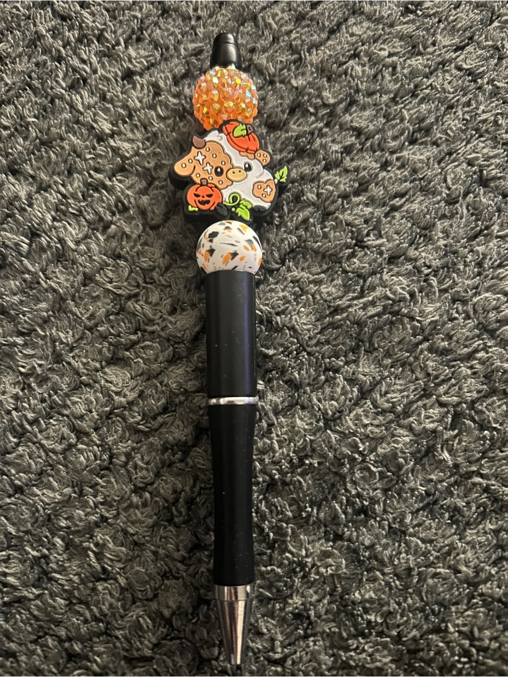 Handmade Halloween Pumpkin Cow Ballpoint Pen